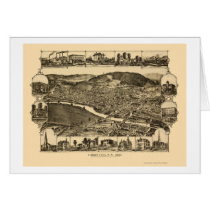 Corning, NY Panoramic Map - 1882