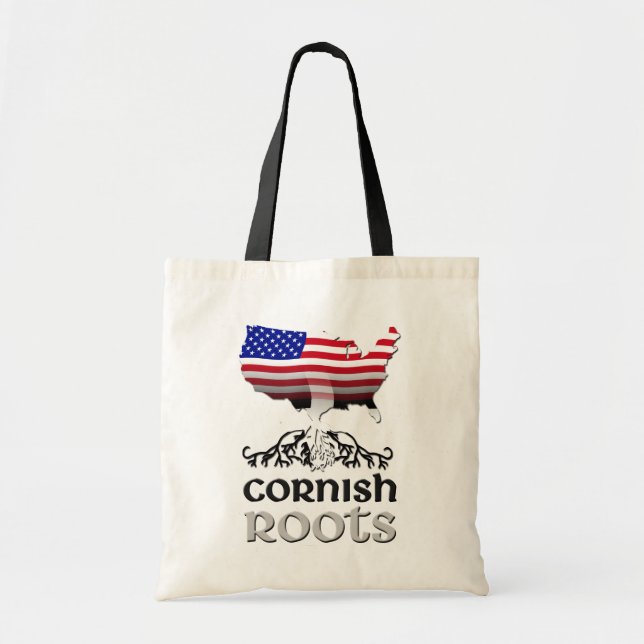 Cornish American Ancestry Roots Tote Bag (Front)