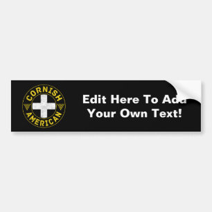 Cornish American Flag Bumper Sticker