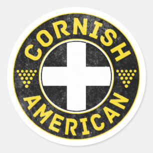Cornish American Flag Classic Round Sticker