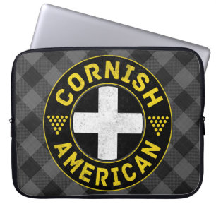 Cornish American Flag Laptop Sleeve