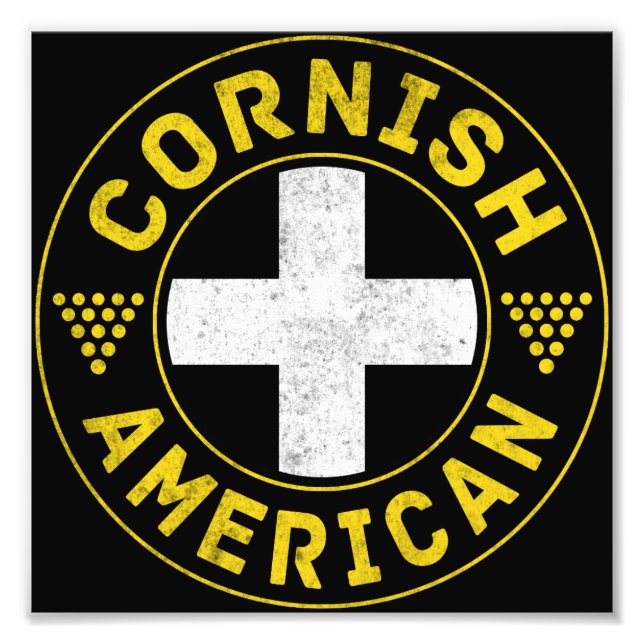 Cornish American Flag Photo Print (Front)