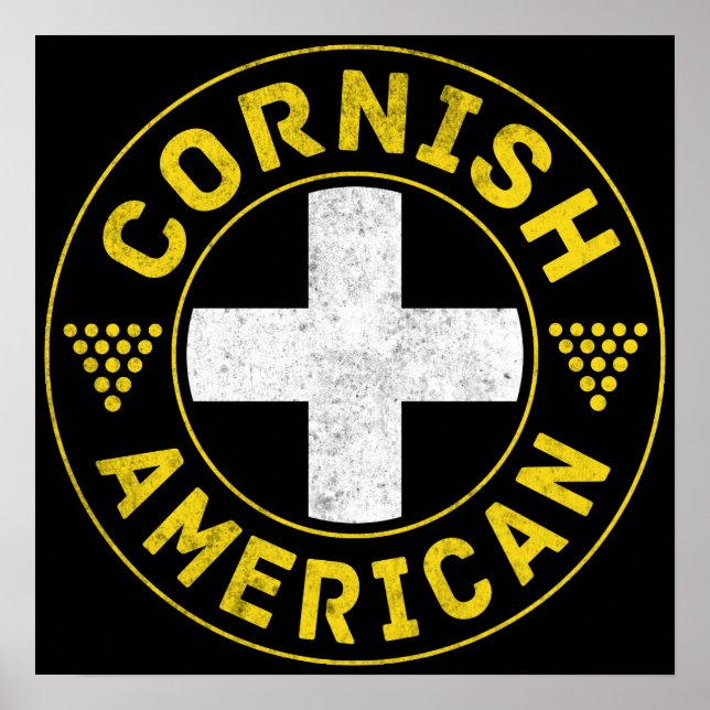Cornish American Flag Poster (Front)