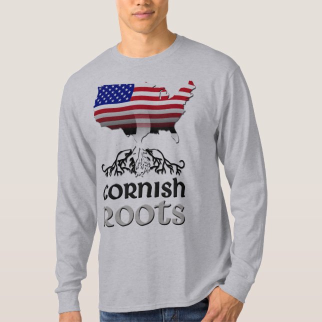 Cornish American Saint Piran's Flag T-Shirt (Front)