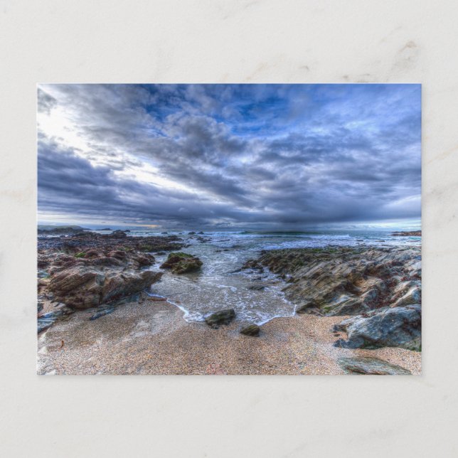  Cornish Beach Breaking Waves Postcard (Front)