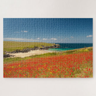 Cornish Coastal Poppy Fields Jigsaw Puzzle