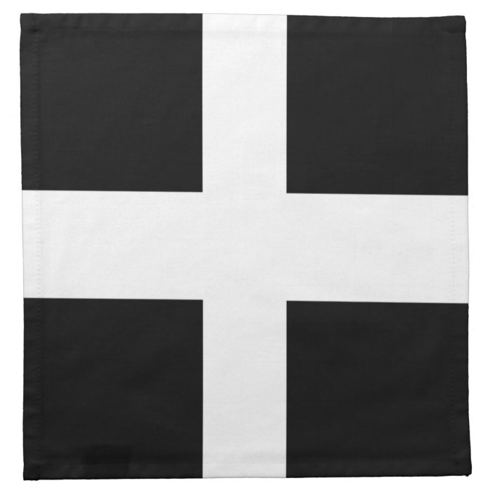 Cornish Flag Cocktail Napkins (Cloth) Zazzle.co.uk