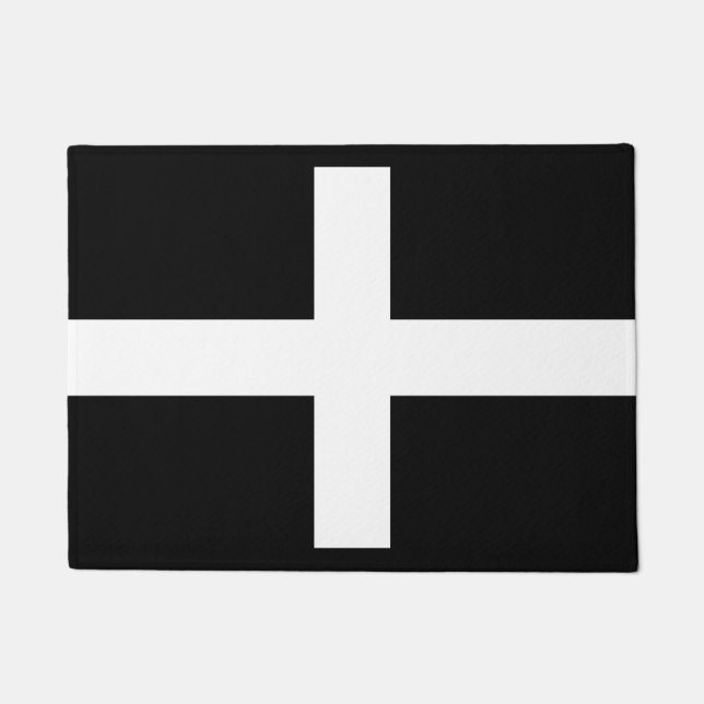 Cornish Flag (Cornwall) (County of England, UK) Doormat (Front)