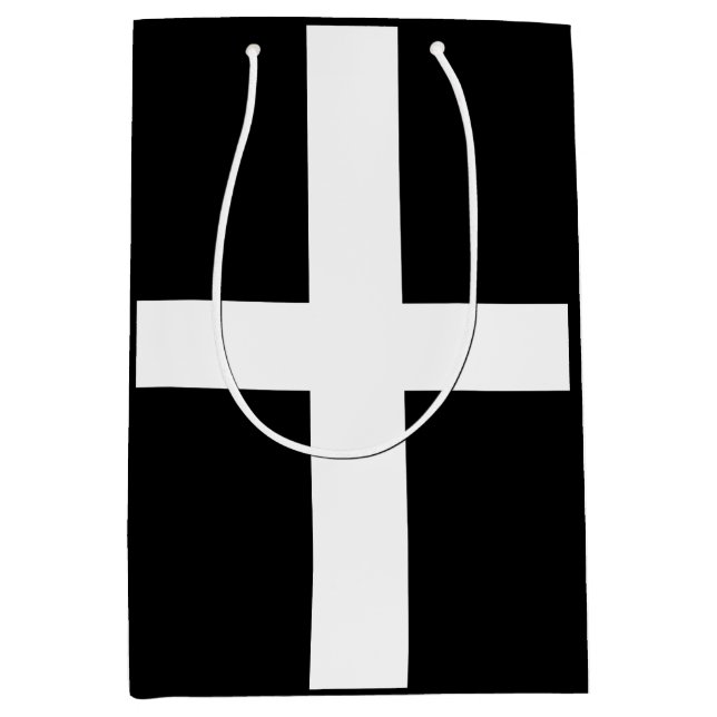 Cornish Flag (Cornwall) (County of England, UK) Medium Gift Bag (Front)