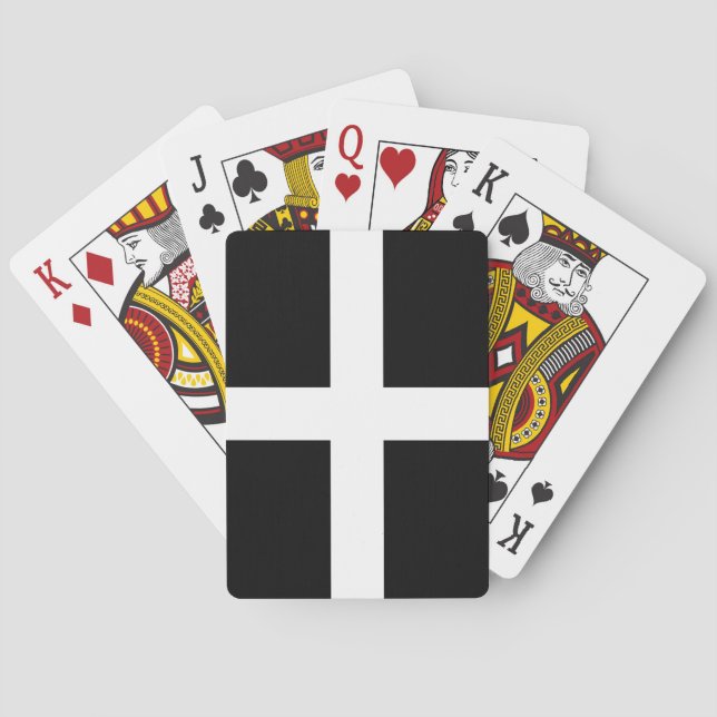 Cornish Flag (Cornwall) (County of England, UK) Playing Cards (Back)
