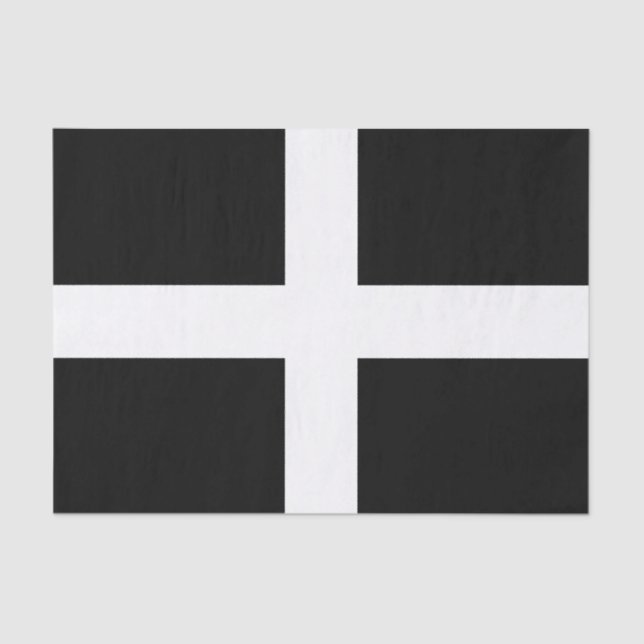 Cornish Flag (Cornwall) (County of England, UK) Tissue Paper (Front)