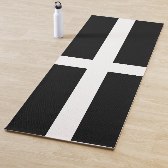 Cornish Flag (Cornwall) (English County) Yoga Mat (In Situ)