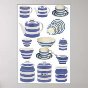 Cornish Kitchen ware Poster