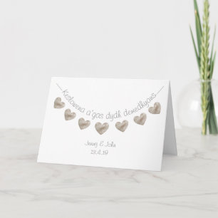 Cornish language wedding card