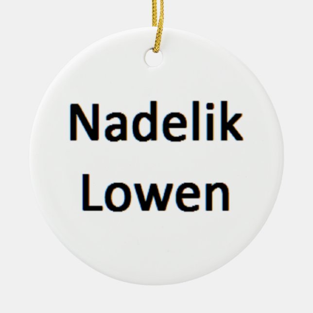 cornish nadelik lowen ceramic tree decoration (Front)
