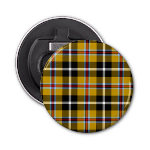 Cornish National Tartan Yellow and Black Plaid Bottle Opener