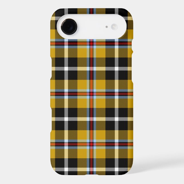 Cornish National Tartan Yellow and Black Plaid Case-Mate iPhone Case (Back)