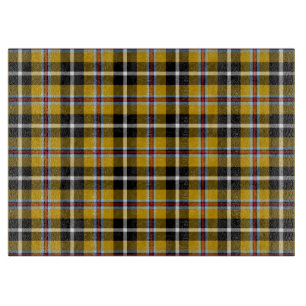 Cornish National Tartan Yellow and Black Plaid Cutting Board
