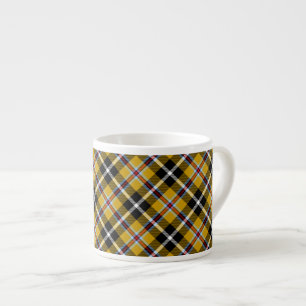 Cornish National Tartan Yellow and Black Plaid Espresso Cup
