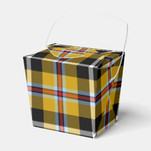 Cornish National Tartan Yellow and Black Plaid Favour Box