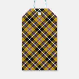 Cornish National Tartan Yellow and Black Plaid Gift Tags