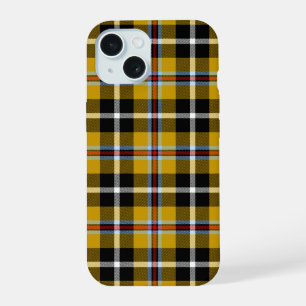 Cornish National Tartan Yellow and Black Plaid iPhone 15 Case