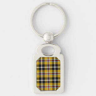 Cornish National Tartan Yellow and Black Plaid Key Ring