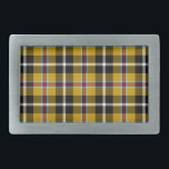 Cornish National Tartan Yellow and Black Plaid Rectangular Belt Buckle<br><div class="desc">Cornish National Clan Tartan Yellow and Black Plaid</div>