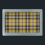 Cornish National Tartan Yellow and Black Plaid Rectangular Belt Buckle<br><div class="desc">Cornish National Clan Tartan Yellow and Black Plaid</div>