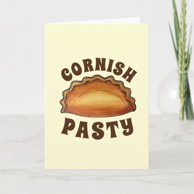 Cornish Pasty UK British Meat Pie Savoury Pastry Card (Front)