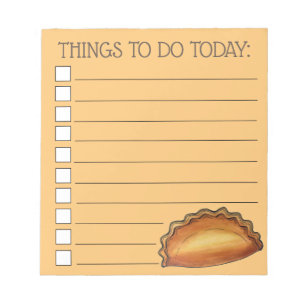 Cornish Pasty UK British Meat Pie Savoury Pastry Notepad