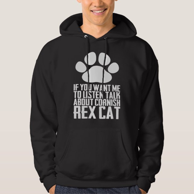 Cornish Rex cat Cornish Rex Cornish Rex kitten Hoodie (Front)