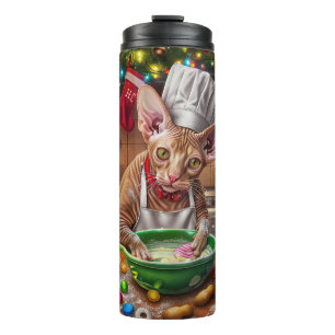 Cornish Rex Holiday Baking: Festive Christmas Thermal Tumbler