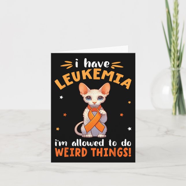 Cornish Rex I Have Leukaemia Im Allowed To Do Weir Card (Front)