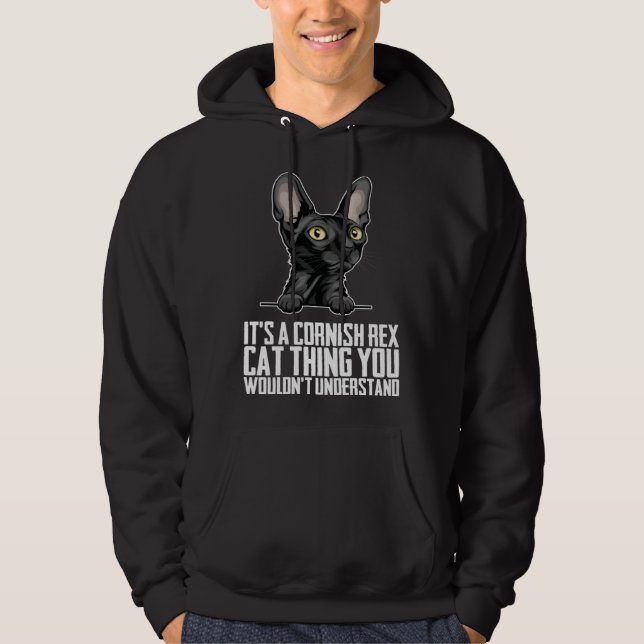 Cornish Rex kitten  Cornish Rexs  Cornish Rex moth Hoodie (Front)