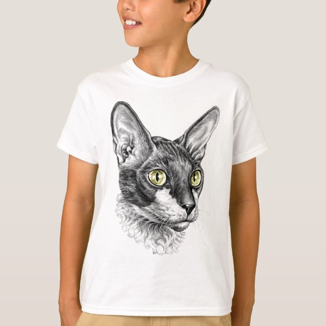 Cornish Rex Sketch T-Shirt (Front)