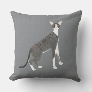 Cornish Rex Throw Pillow