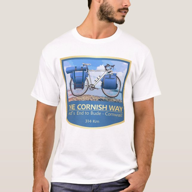 Cornish Way (bike2) T-Shirt (Front)