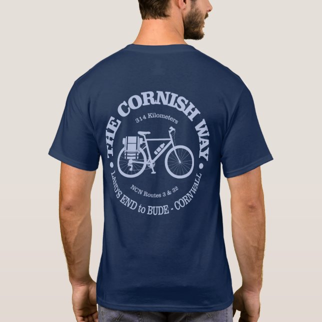 Cornish Way (cycling) T-Shirt (Back)