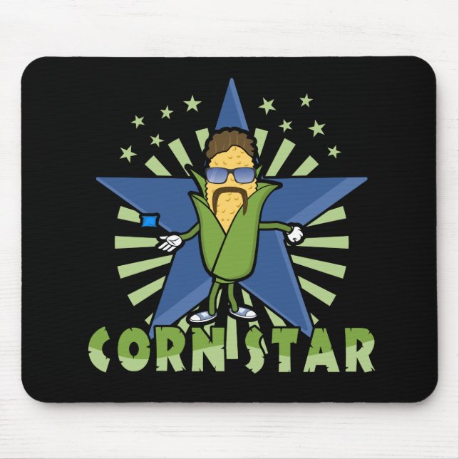 Cornstar Funny Cornhole Players Design Mouse Mat (Front)