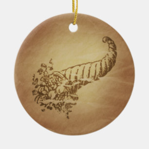 Cornucopia Abundance Roman Ceramic Tree Decoration