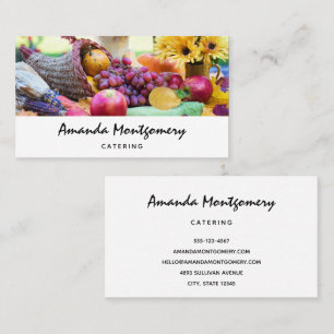 Cornucopia Autumn Harvest Chef's Table Business Card