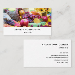 Cornucopia Autumn Harvest Chef's Table Business Card