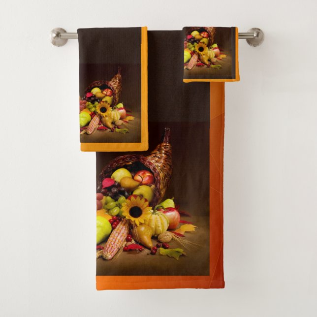 Cornucopia Bathroom Towel Set (Insitu)