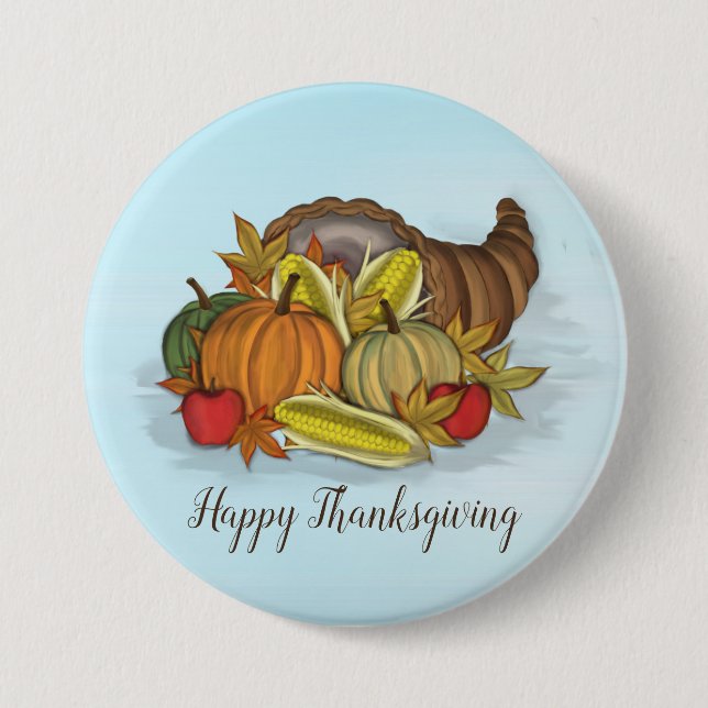 Cornucopia Harvest  7.5 Cm Round Badge (Front)