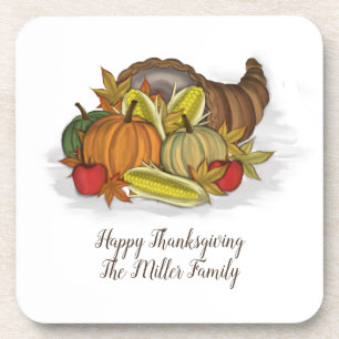 Cornucopia Harvest   Coaster