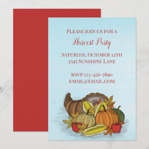 Cornucopia Harvest Invitation