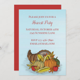 Cornucopia Harvest Invitation