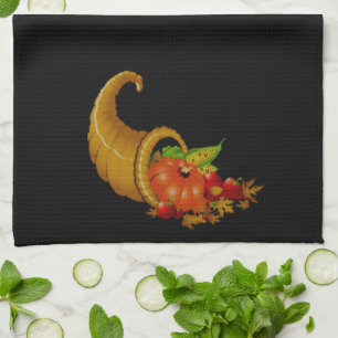 Cornucopia / Horn of Plenty Tea Towel