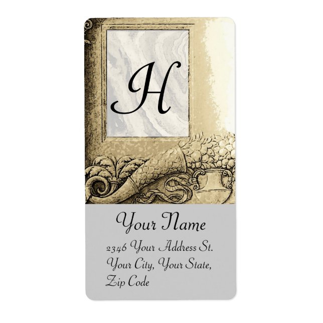 CORNUCOPIA  MONOGRAM , black and white grey (Front)